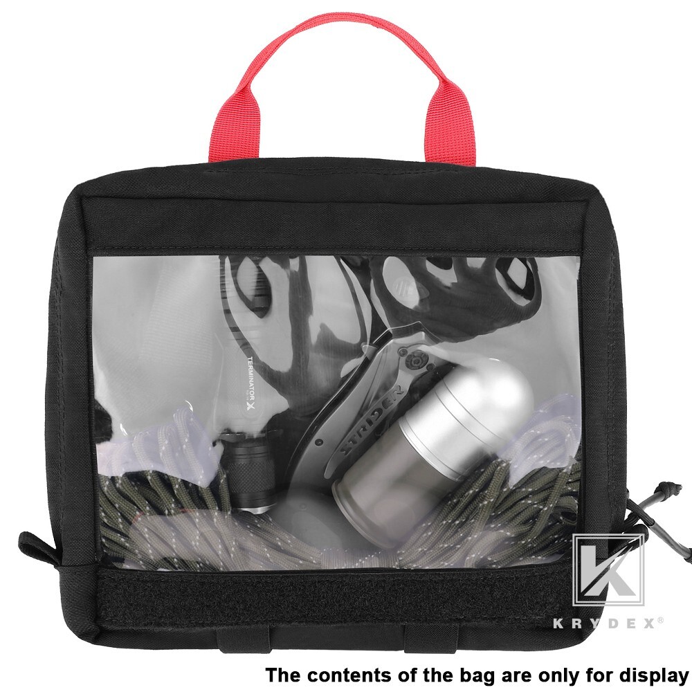 KRYDEX Clear Top Insert Cube Organizer Hook Back Packing Travel Backpack Large