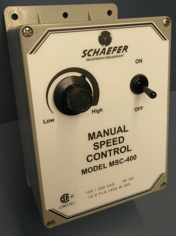 Schaefer Manual Variable Speed Fan Control, 115/230 volt. model MSC-400