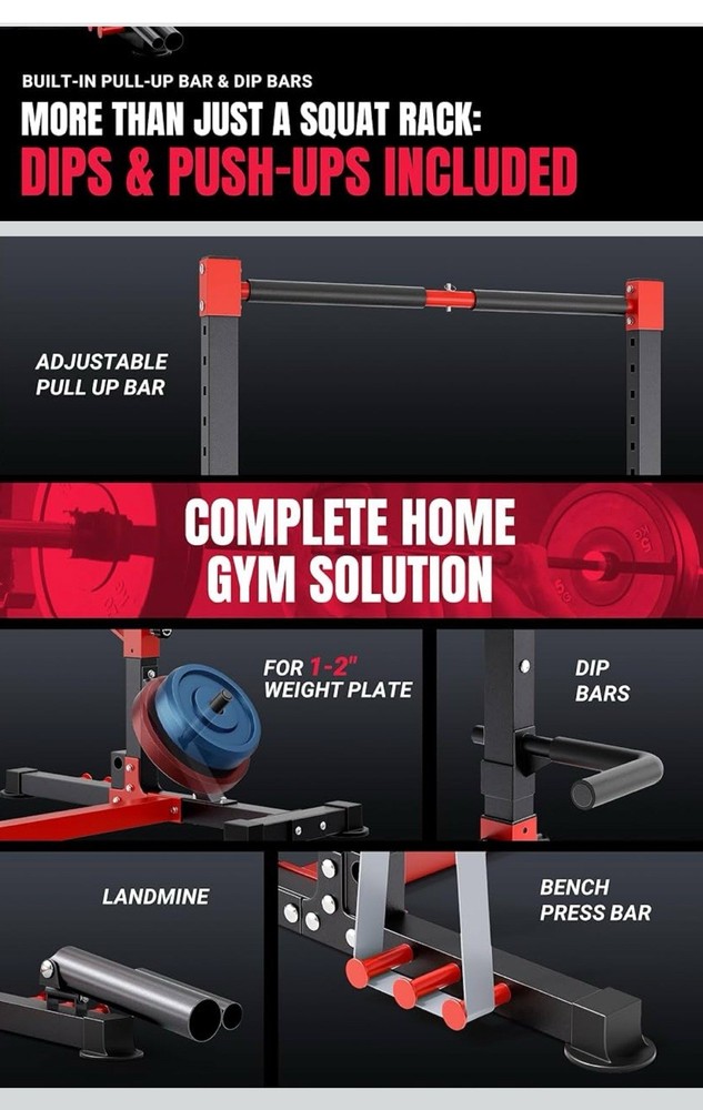 YOLEO Smith Machine & Squat Rack Combo Multifunctional Power Ra