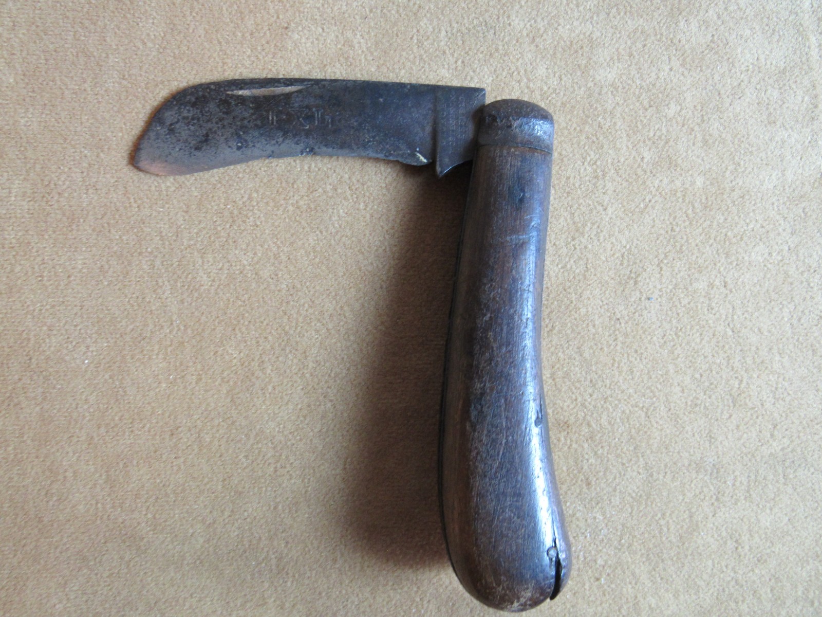 Civil War Soldier's Hawkbill Folding Pocket Knife Geo. Wostenholm 1860s