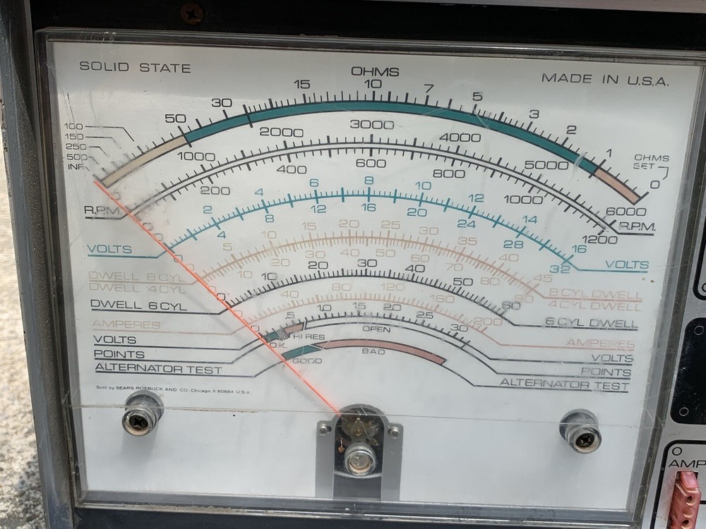 Vintage SEARS PENSKE AUTOMOTIVE Engine Analyzer .21042