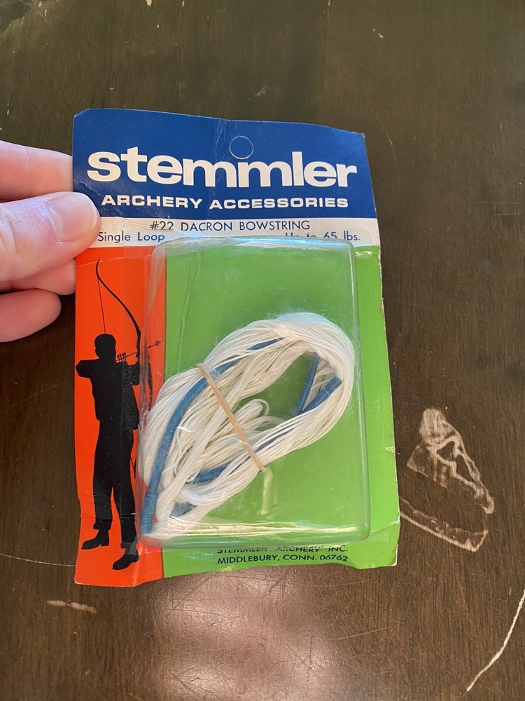 Vintage Stemmler #22 Dacron Bowstring, Single Loop, Up to 65lbs