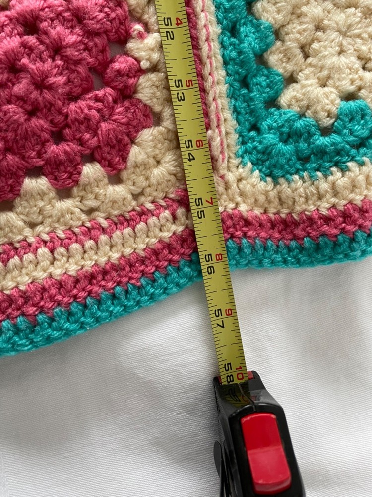 crocheted 44x52 coverlet multicolor