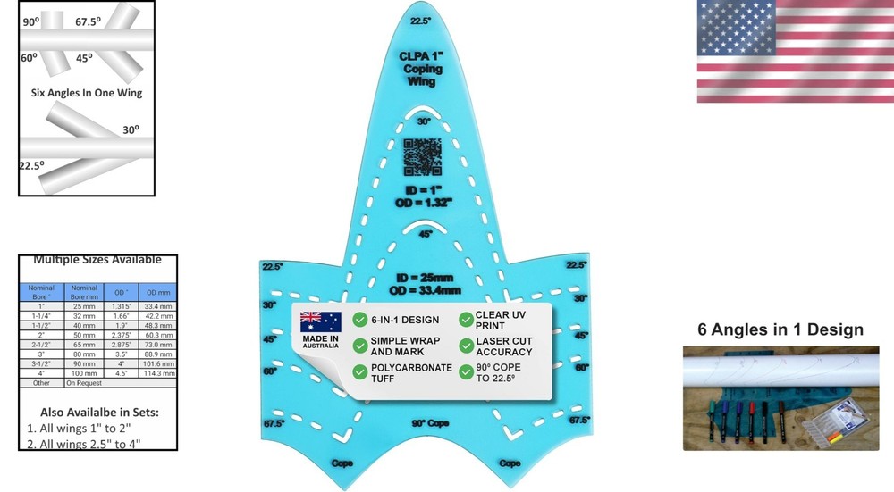 Ultimate Pipefitter Tool: Durable Polycarbonate Saddle Template for Welding