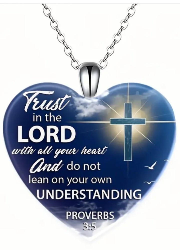 Elegant 4pc Jewelry Set with Proverbs 3:5 Scripture