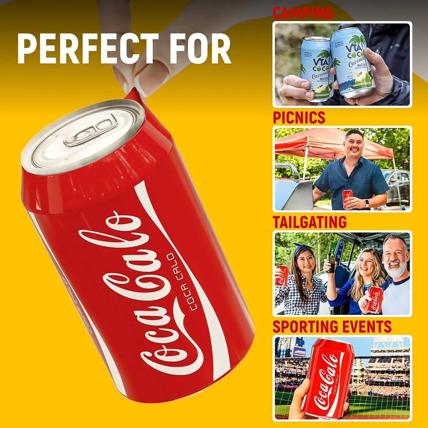 Silicone Beer Can Covers Hide A Beer (3 PACK) Coca Cola Sleeve Koozie 12oz U.S.