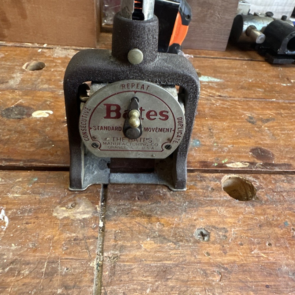 Vintage Bates Multiple Movement Numbering Machine Stamp 6 Wheels Style E