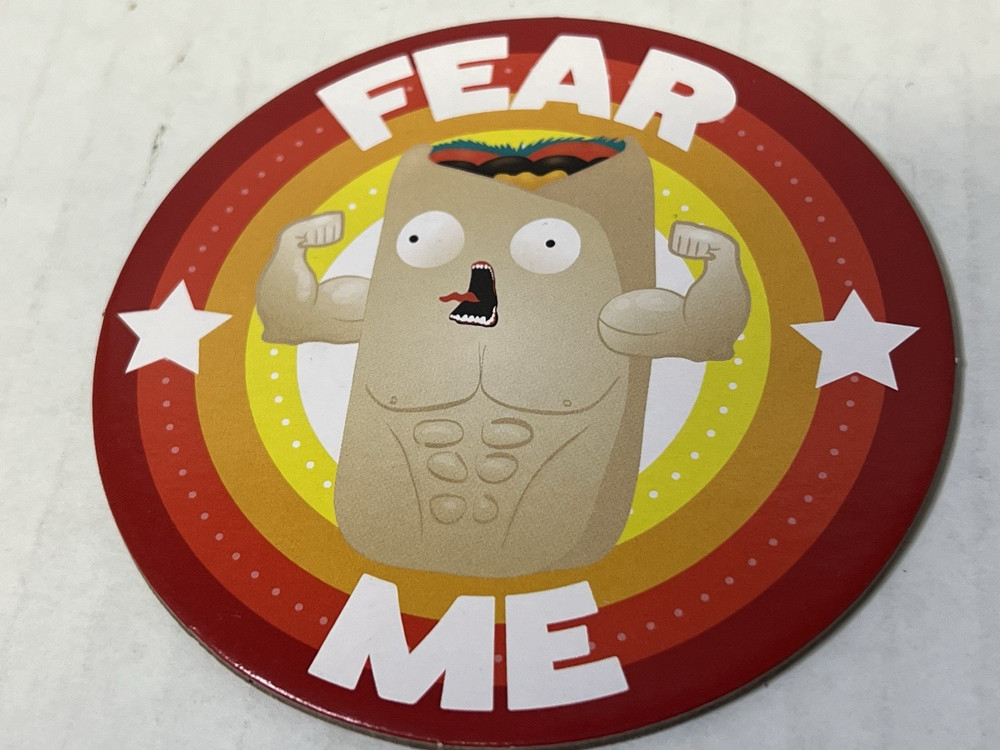 Exploding Kittens Throw Throw Burrito Replacement Burrito Bruises & Fear Badge