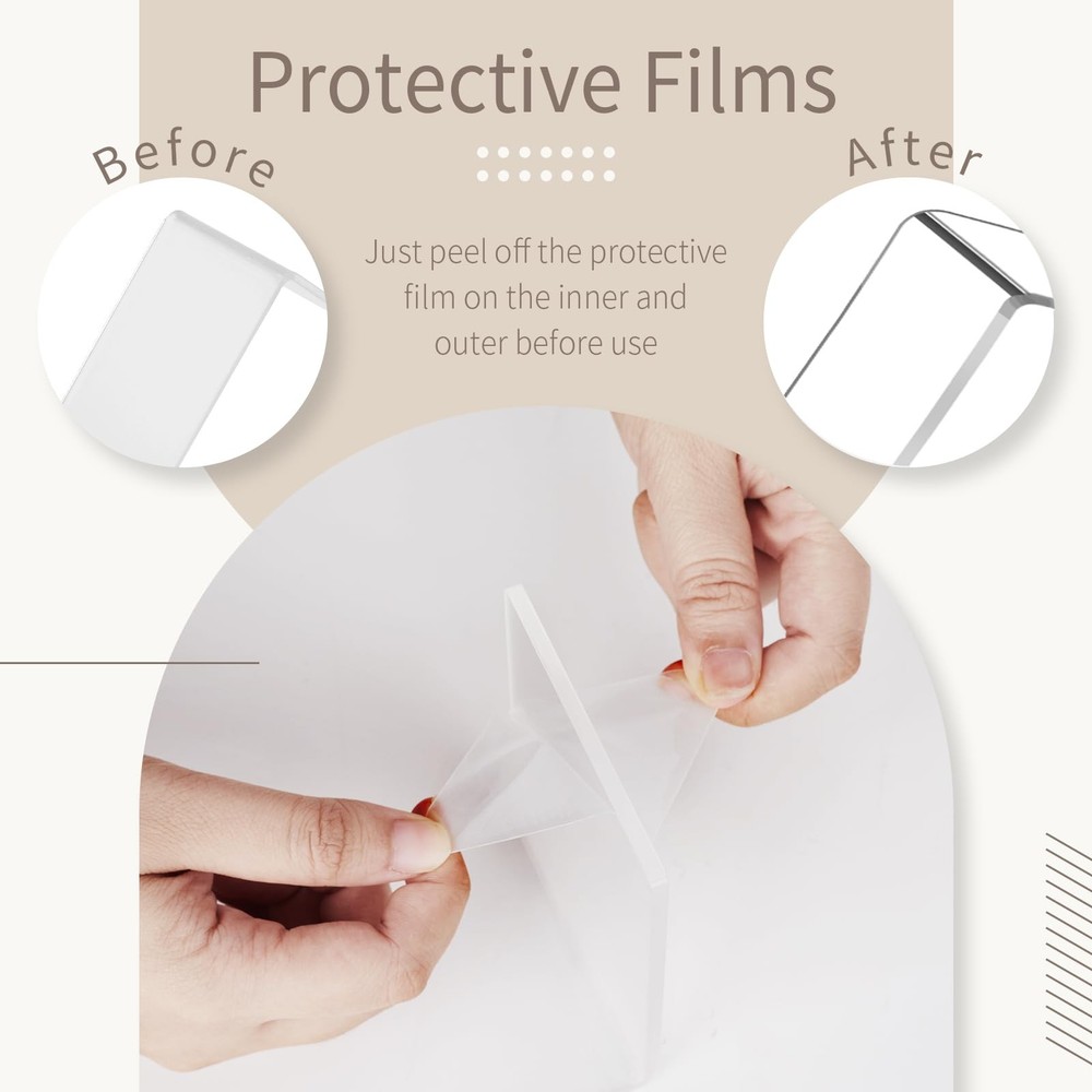 6pcs Thickened Acrylic Display Stand, Tiered Rectangular Clear Display Risers...