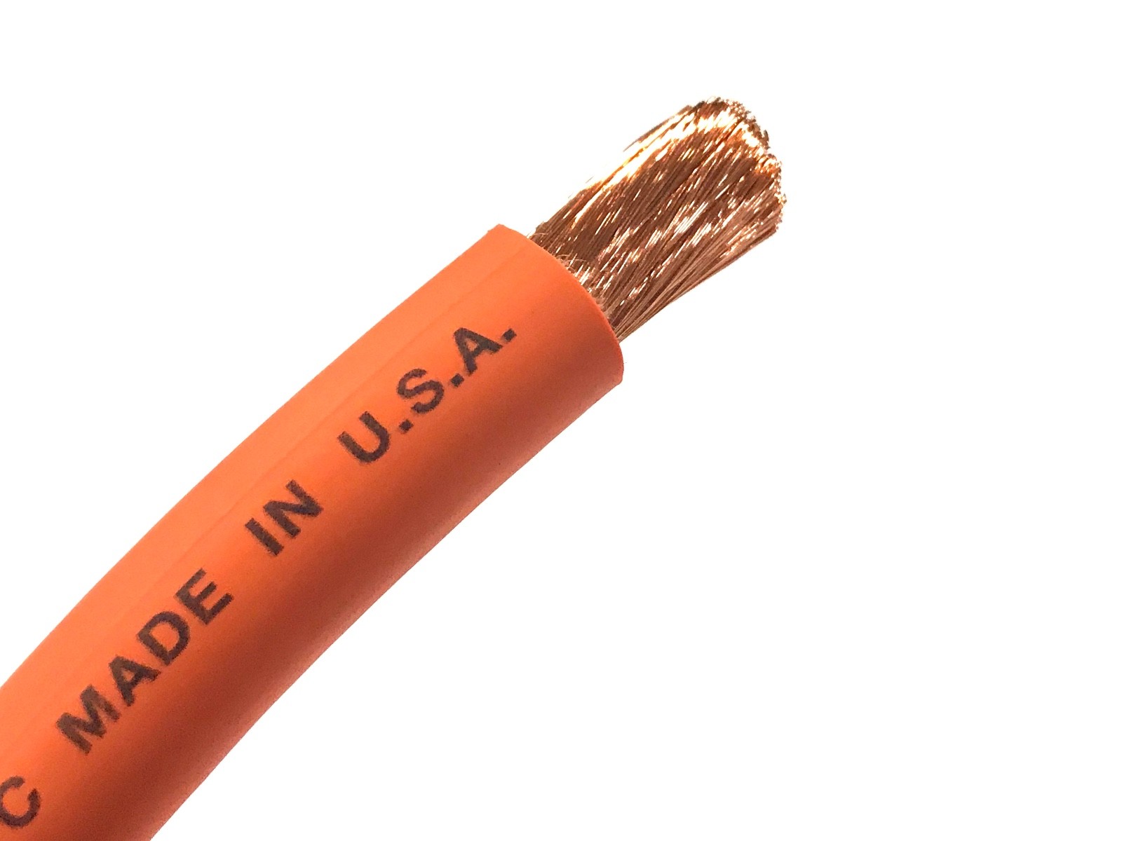 200' 1/0 HIGHLY FLEXIBLE WELDING WHIP CABLE ORANGE 600V USA MADE EPDM COPPER AWG