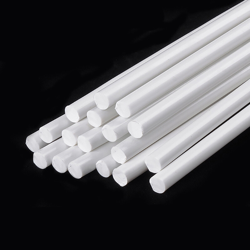 White ABS Solid Round Bar High Quality Material for DIY Model Making 2-8mm*250mm