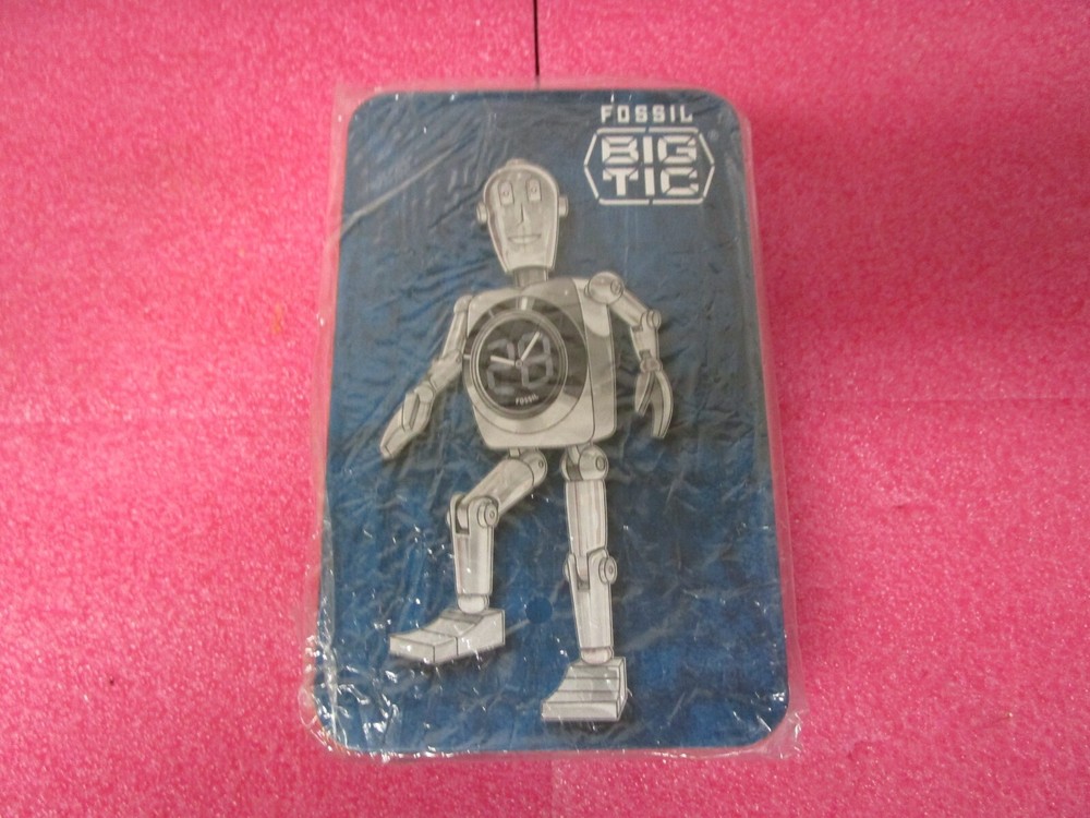 Fossil Stan BIG TIC  Robot Man  Clock - COMPLETE - VINTAGE