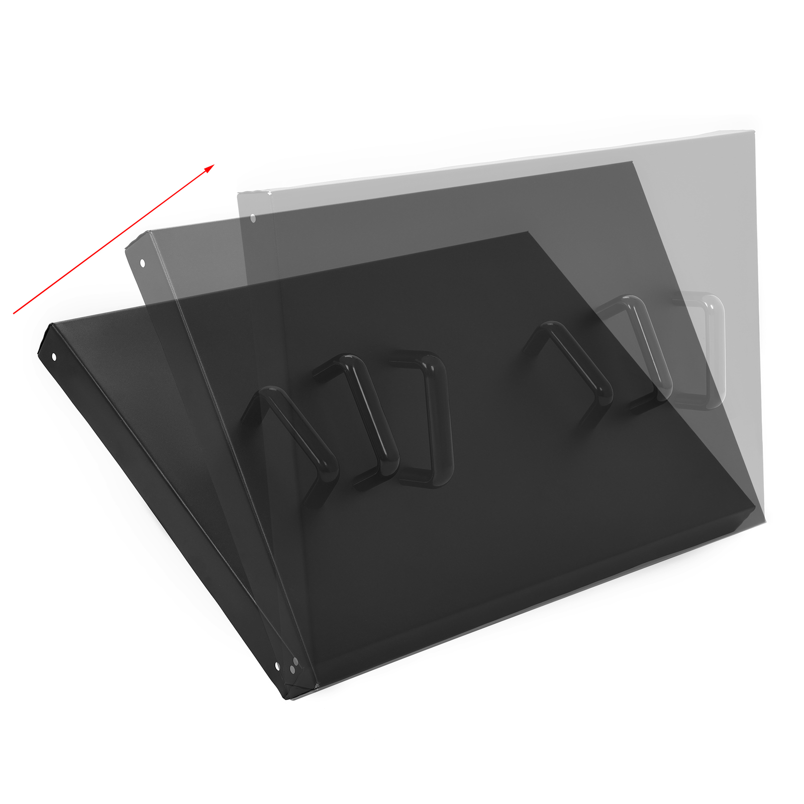 28" Hinged Lid Griddle Cover For Blackstone Griddle w/ Rear Grease Collection