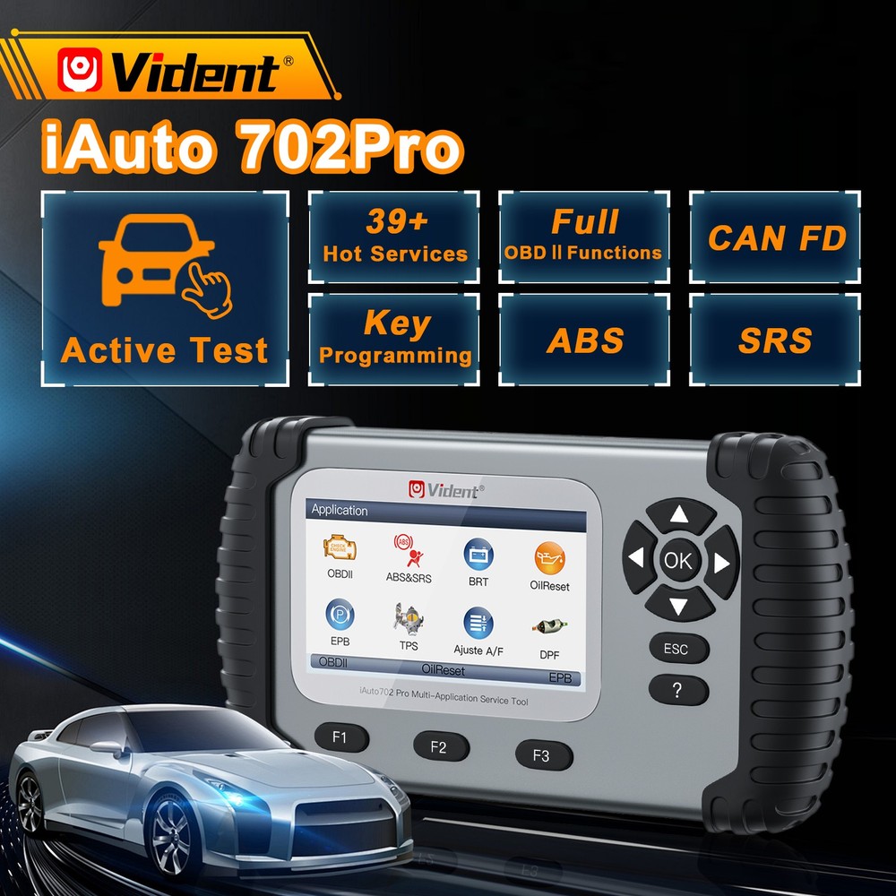Vident iAuto702Pro Bidirectional ABS & SRS 2-System Diagnosis Key Programming