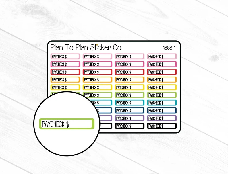 1868-1~~Paycheck Tracker Boxes Planner Stickers.