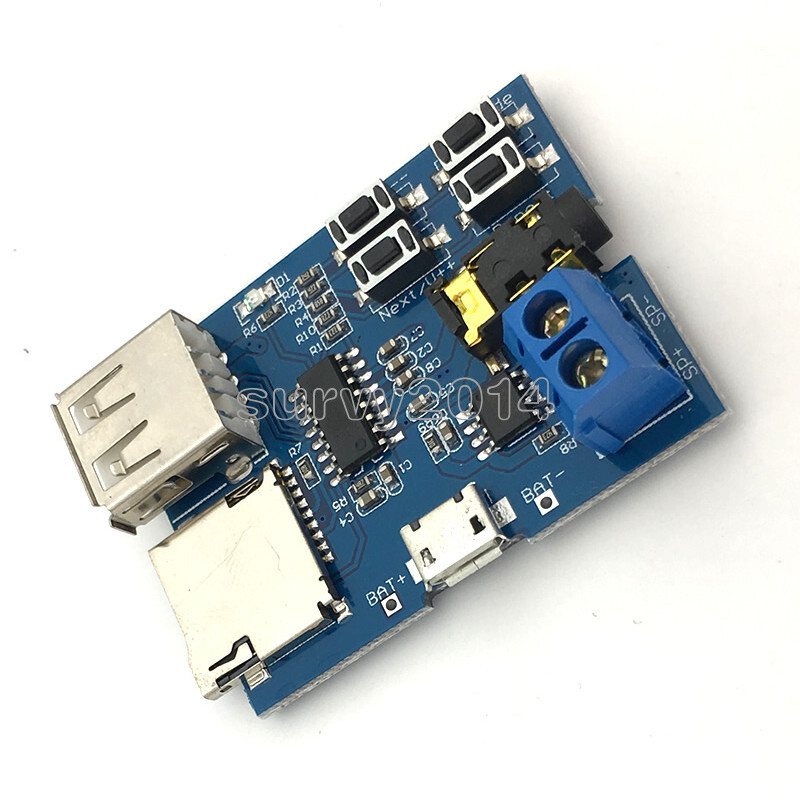 1/2/5 TF Card U Disk MP3 Format Decoder Aamplifier Decoding Audio Player Module