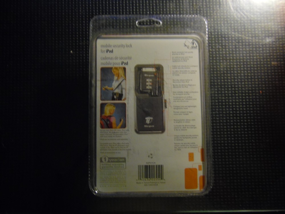 Targus Lock for iPod Mobile Security lock New Sealed ASPO7CA, UPC 092636225544