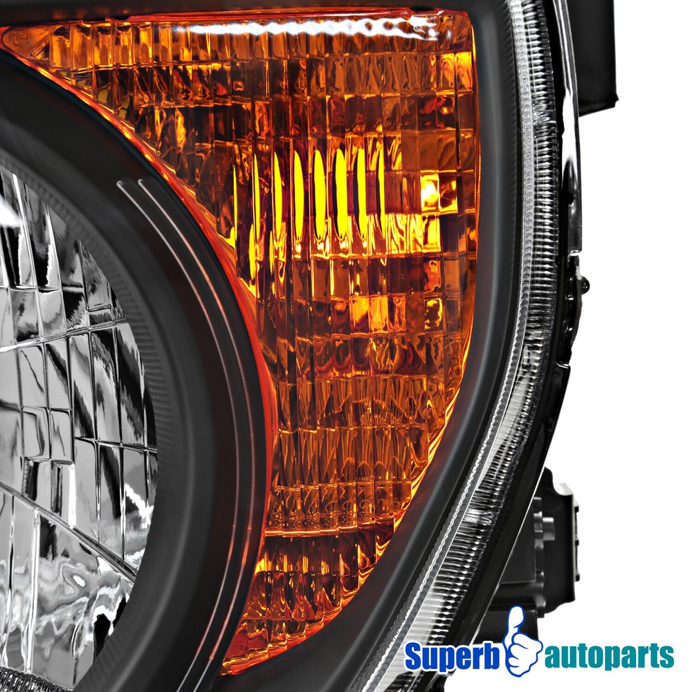 For 2003-2008 Honda Element Black Headlights OE style Replacement Left+Right