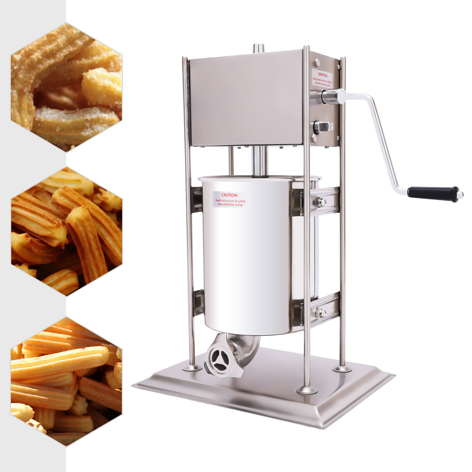 For Commercial Manual Spanish Churro Machine 10L Vertical Churrera Churros Maker