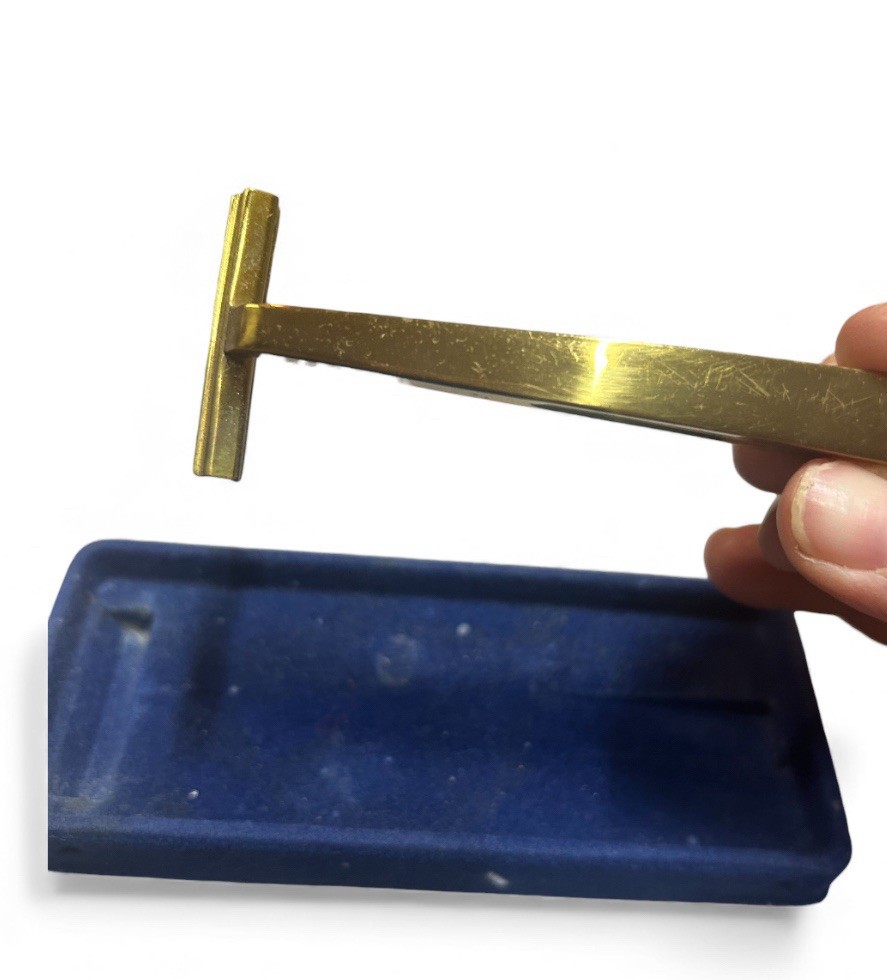 Vintage AVON Personalized SOLID BRASS Shaving Razor 1984 Durable “RWS” READ