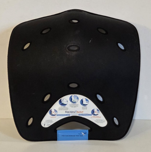 BackJoy Relief SitSmart Core Traction Posture Seat Lower Back Pain Relief Black
