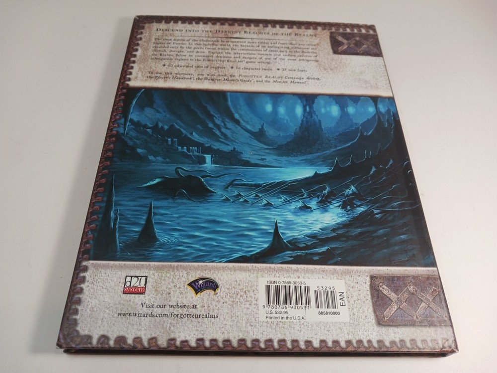 Forgotten Realms UNDERDARK Dungeons & Dragons Campaign Accessory HC EUC 2003