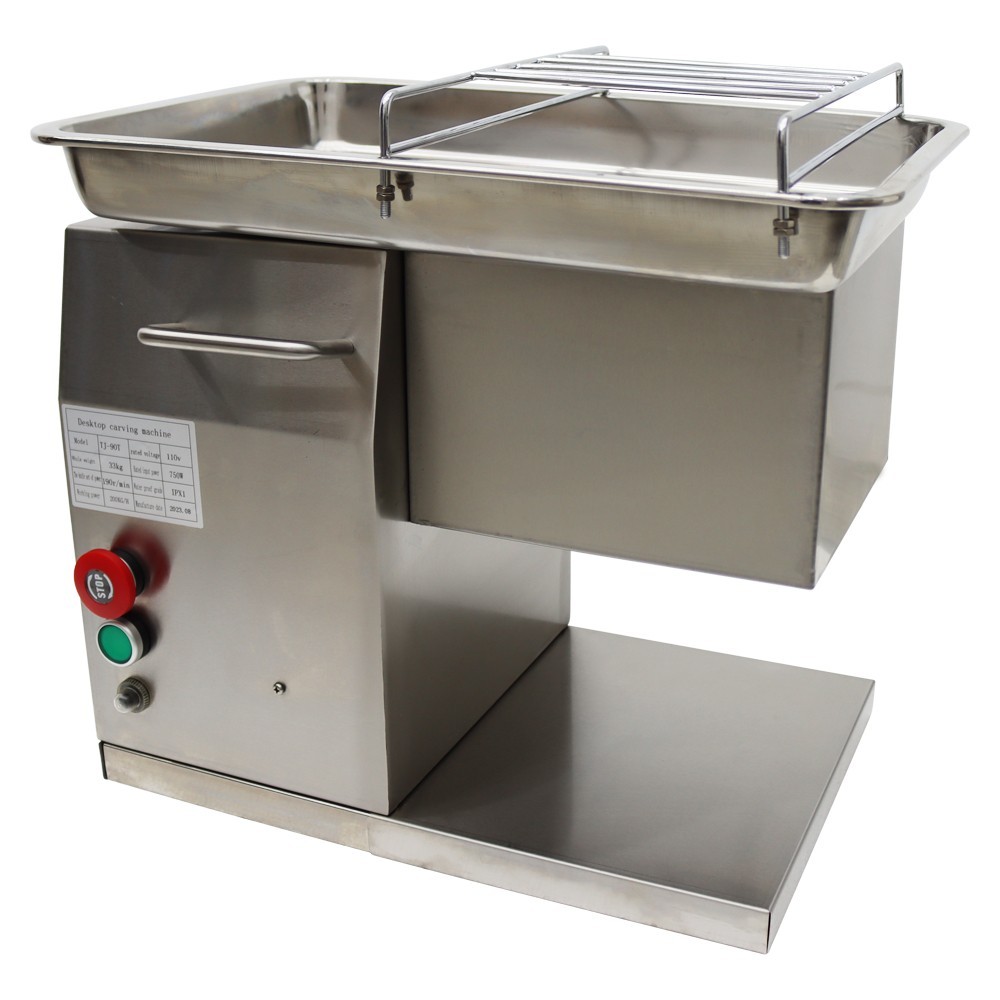 110V Commercial Meat Cutter 6mm Blade Beef Pork Cutting Machine 200Kg/h 650W