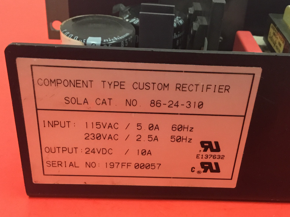Sola - Catalog #86-24-310 - Component Type Custom Rectifier