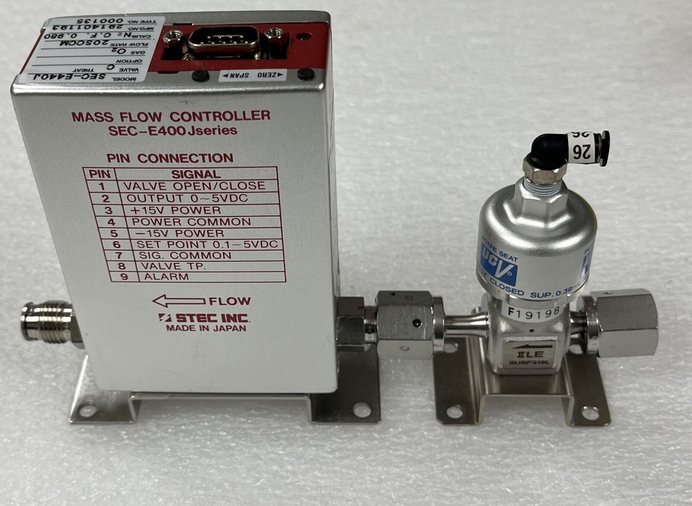 SEC-E440J Mass Flow Controller 20 sccm Calibrated for O2