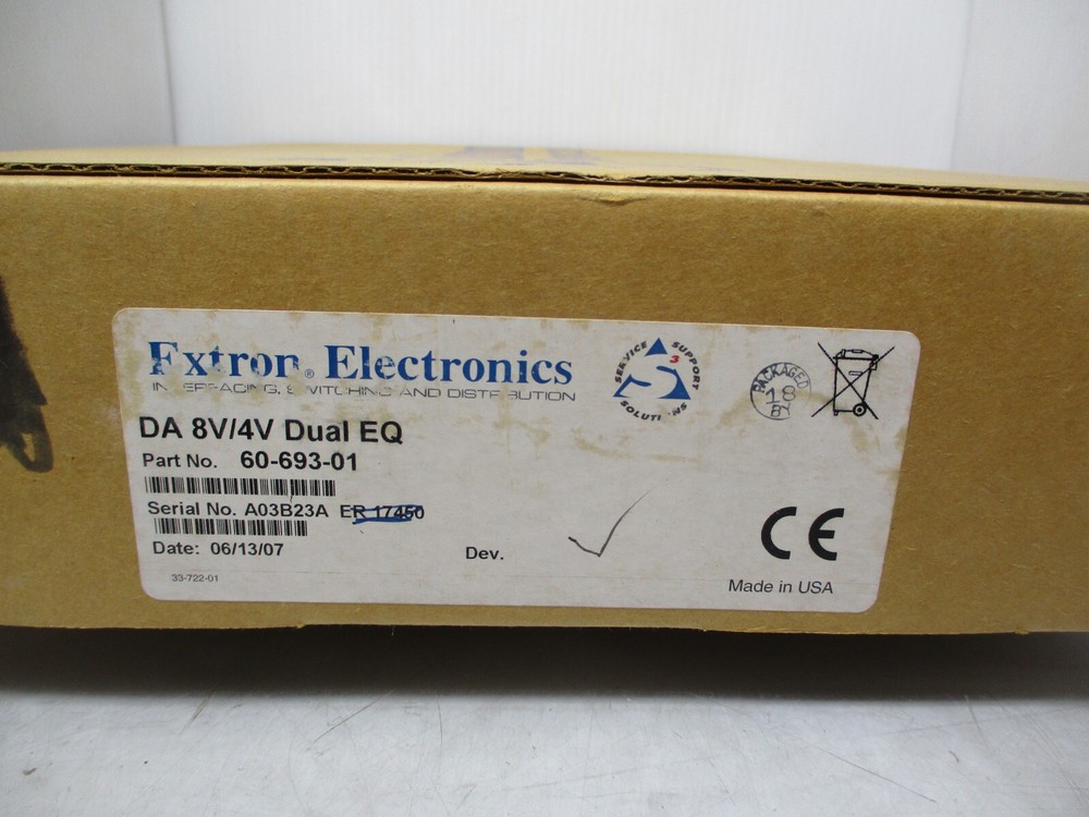 Extron DA 8V/4V Dual EQ Composite Video Distribution Amplifier