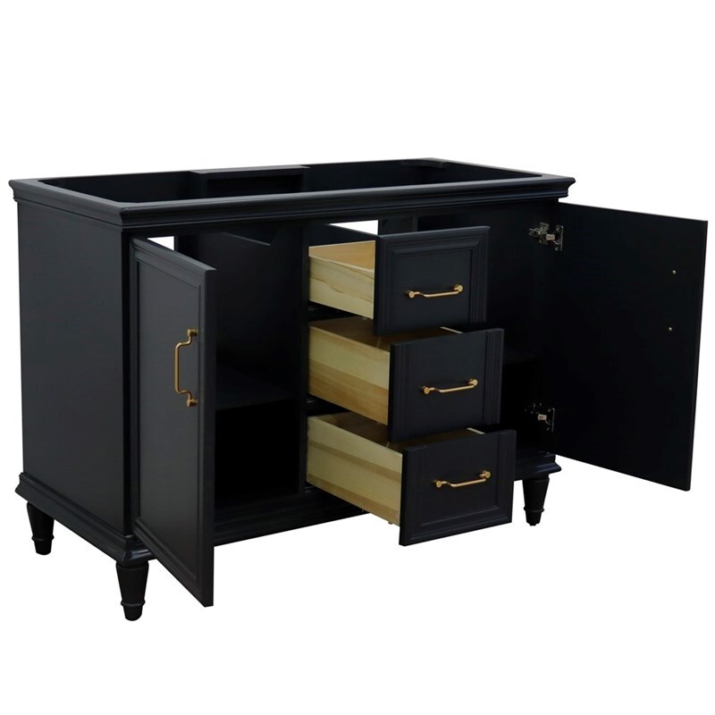 48 in. Double Vanity Dark Gray Cabinet Only