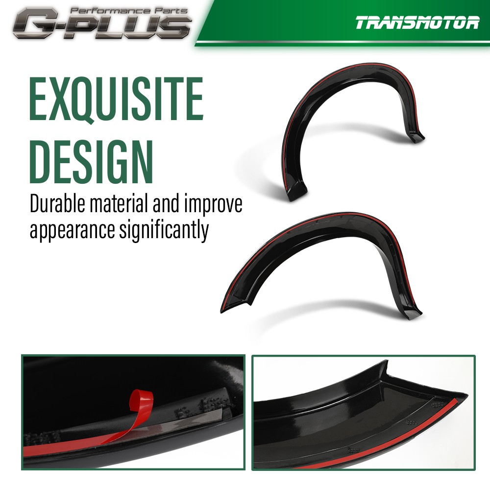 Fit 2011-2016 Ford F-250 / 350 Factory Style Smooth Black Fender Flares Set of 4