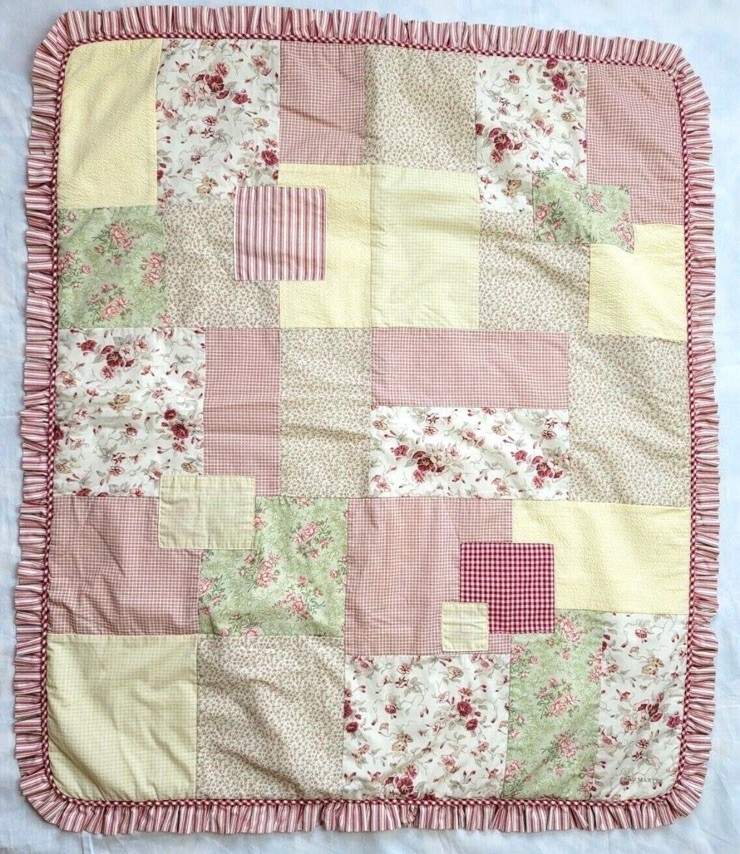Super Cute Baby Martex Floral Patchwork Crib Bedding Set