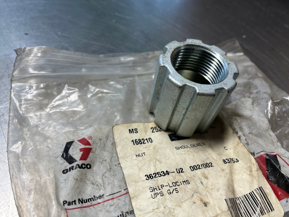 168210 OEM Graco SHOULDERED NUT for Graco Pumps & Sprayers