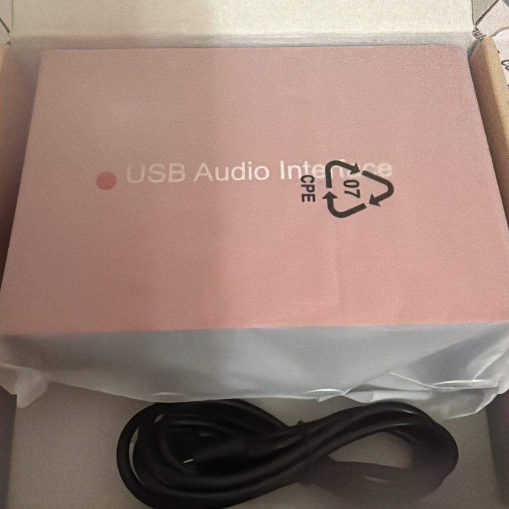 USB-C Audio Interface 24Bit/192kHz-Recording Podcasting & Streaming, 48V Phantom