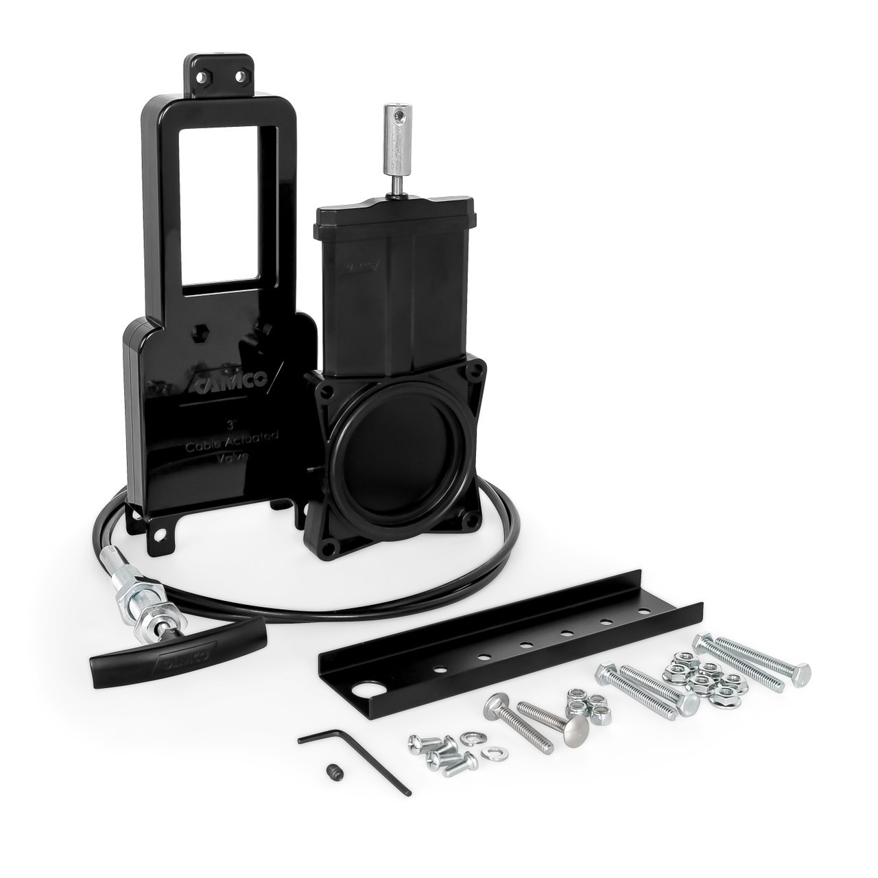 Camco 3Inch RV Waste Valve With Flexible 72Inch Cable Extension Kit 39519