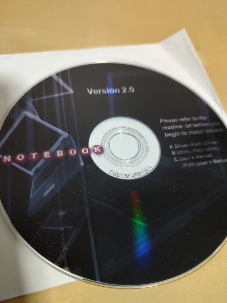 Asus Notebook Version 2.0 Driver Disk - 83B150-FR1201 - Driver, Utility, Manual