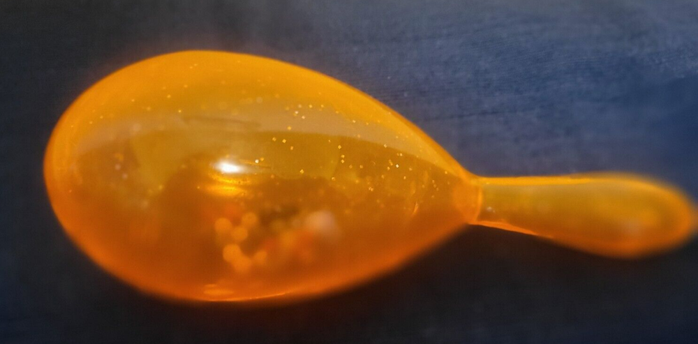 Vintage 4" Mini Maraca - Orange - Plastic - Rhythmic Shaker - Pre-Owned
