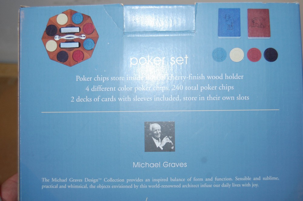 NIB Michael Graves Design Poker Set
