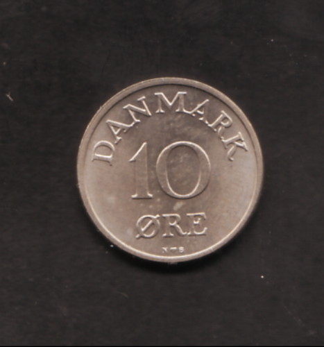 Denmark 1954 UNC 10 Ore Coin