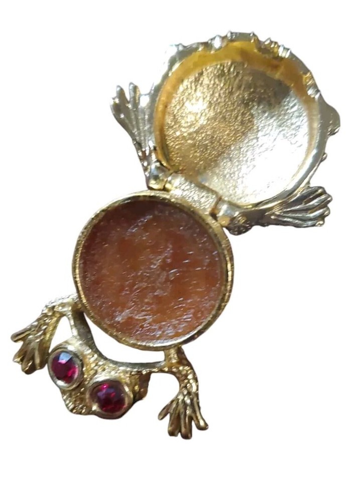 Helena Rubinstein Heaven Scent Solid Perfume Compact Frog Red w/ Perfume