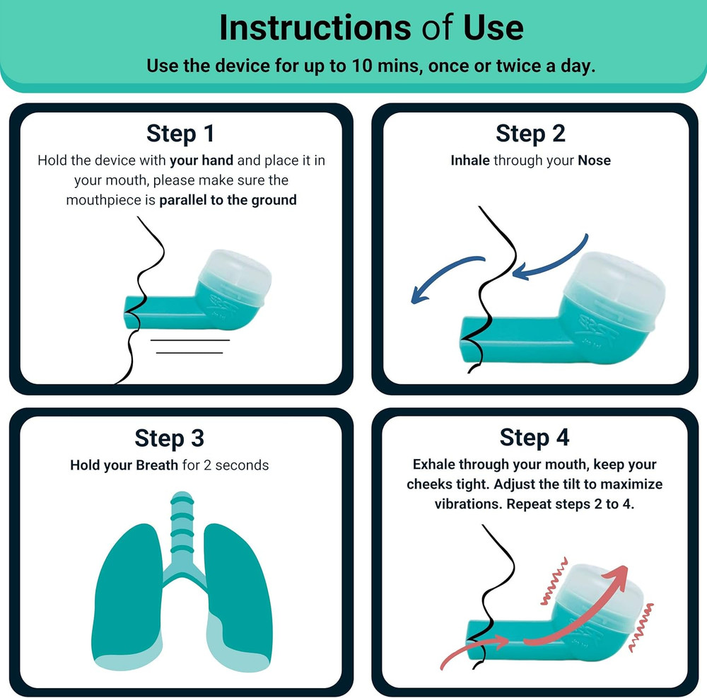 Mucus Relief Device by - Breathing Exercise Device - Clear Lungs - Flutter V...