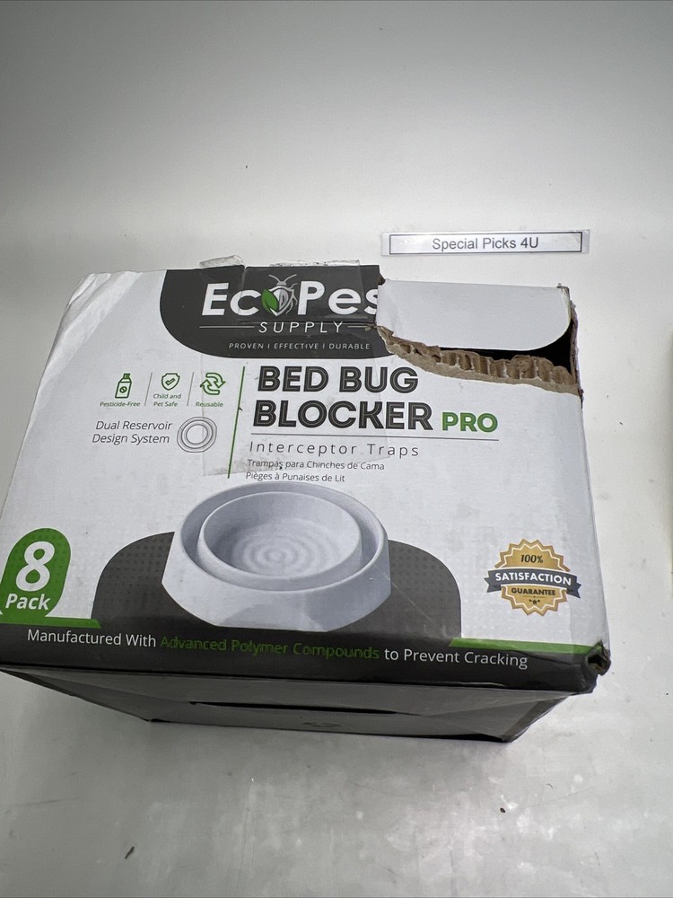 Bed Bug Interceptors – 8 Pack | Bed Bug Blocker (Pro) Interceptor Traps (White)