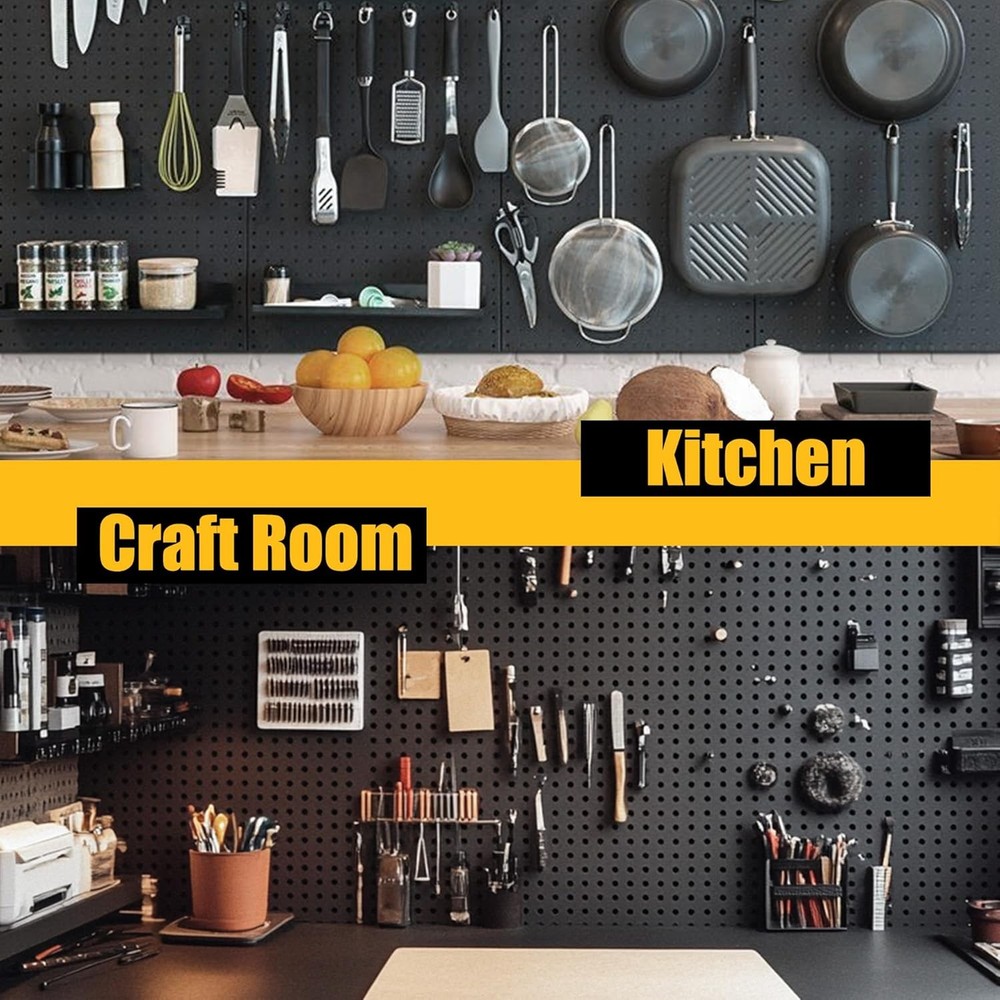 Hanging Panel Set, includes 4 metal hanging panel faces and 50 hooks