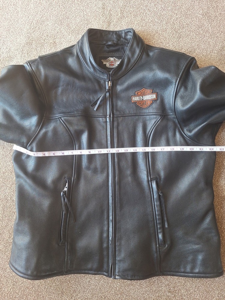 Harley Davidson motorcycle leather jacket size L (1W)