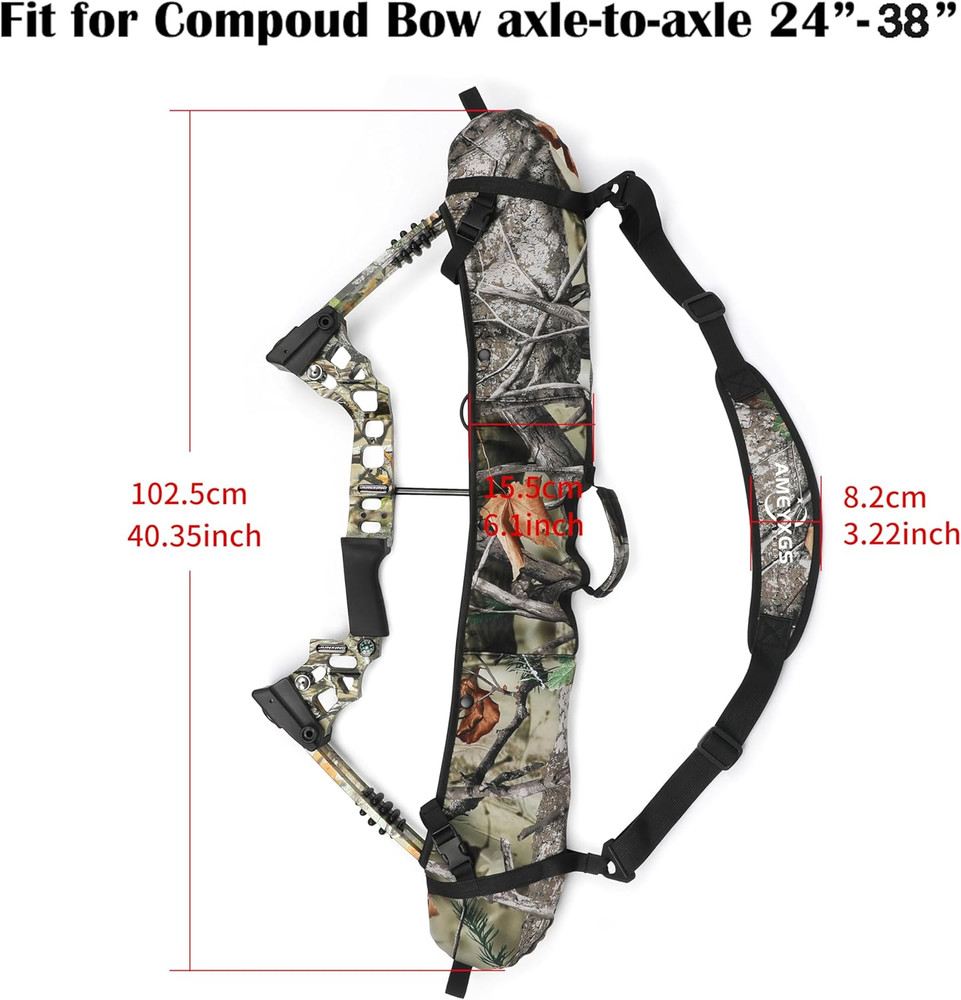 Archery Compound Bow Sling String Protector Cams Case Carrying Shoulder Strap Ho