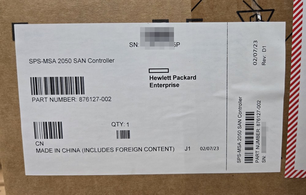 NEW HPE MSA 2050 SAN Controller 876127-002