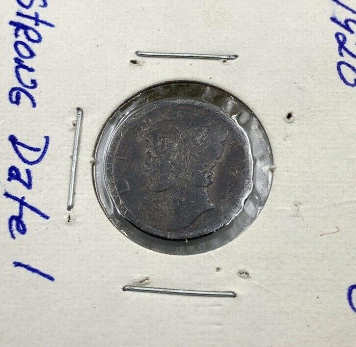 1920P Mercury Dime Black Toning