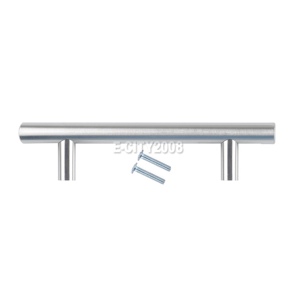 2 Kit Silver Stainless Steel T Cabinet Handle Bathroom Kitchen Handle Knob Pull
