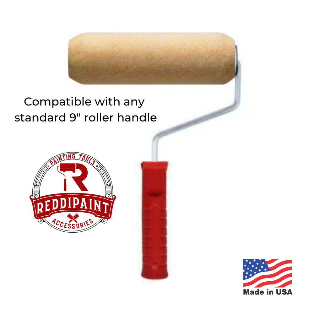 9 Inch ¾” Three Quarter Nap Paint Roller Pads Rollers by Reddipaint (12-Pack)
